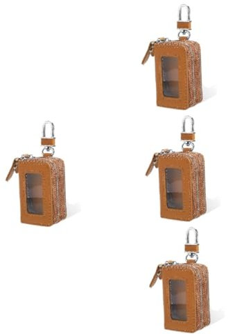 PartyKindom 4 Pezzi Borsa Per Chiavi Dell'Auto Portachiavi In ​​Pelle Accessori Per Chiavi Della Macchina Borsa Per Chiavi Con Cerniera Protezione Per Portachiavi Borsa Per Chiavi Con