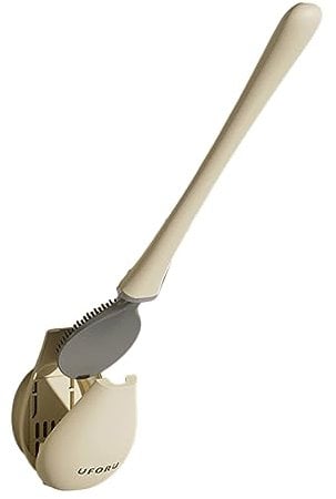 Modern Home Toilet Brush Easy to Clean and Bathroom with Flexible Silicone Brush Head Bathroom Wall Mounted Modern Home Flexible Silicone Toilet Brush