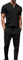 DONYKARRY 2-Teilige Herren Jogging Anzug Trainingsanzug Sportanzug Aus Baumwolle Fitnessraum Kurzarm Oben+ Hose Tracksuit Atmungsaktiv Hausanzug Set(Schwarz,L)