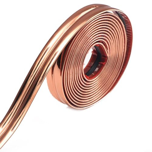 YinYang Eck-Zierleiste aus PVC, 5 m, 3D-Hochglanz-Wandkantenverkleidung, Eckschutz, Wandverkleidung für Decke/Ecke/Spiegel/Möbel/Tür/Kleiderschrank/Zuhause und Auto-Dekoration (Roségold)