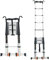 sjdoPulse M/7 M/6 M/5 M/4 M Extra Hohe Teleskopleitern Mit Stabilisatorstange Und Haken, Teleskop-Ausziehleitern Aus Aluminium Für Dächer/Gebäude/Haus/Dachboden,Black,4.7m/15.5ft