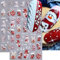 TELAIN Weihnachts-Nagelaufkleber, 2 Stück Winter Schneemann Pullover Nagel Decals, Winterhandschuh, Schneeflocken, Elch und Baum, Nageldesign Maniküre Aufkleber für festliche Nail Art