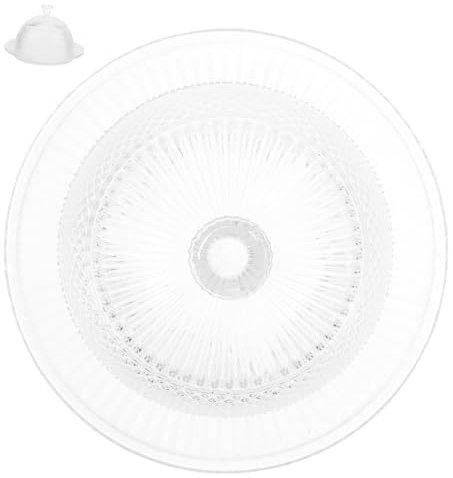 GRIRIW Per Torta Cupola in Vetro Vassoio Per Torta Trasparente Alzata Per Esposizione Torte e Dessert Copertura Protettiva Per Alimenti