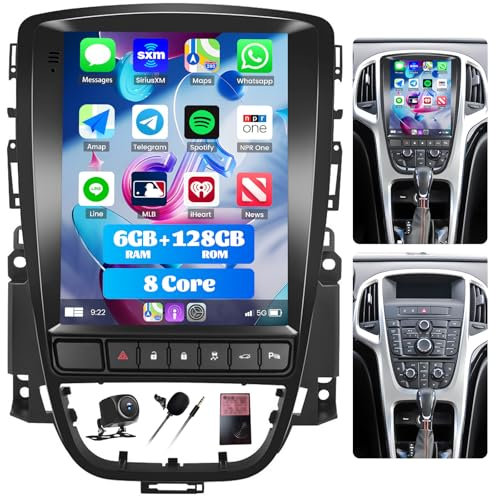 6G+128G GOHHDL Android 15 Autoradio 2 DIN für Opel Astra J Buick Excelle XT GT 2006-2016 mit Carplay Android Auto, 9.7 Zoll Auto Bildschirm mit GPS WiFi Bluetooth FM/RDS Radio SWC Rückfahrkamera&Mic
