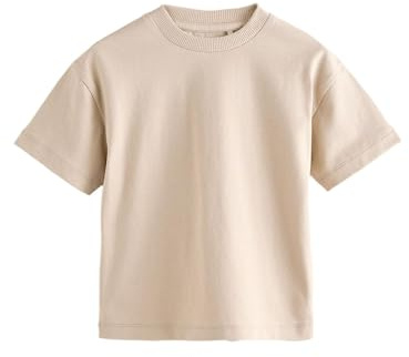 NEXT Jungen Standard Einfaches T-Shirt aus 100% Baumwolle Neutral 110-116