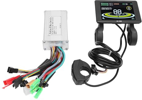 BuyWeek Kit Controller Brushless Bici Elettrica, 36V 48V 17A Controller Motore Brushless 3 modalità Onda Sinusoidale Centralina Bici Elettrica con Display LCD H100