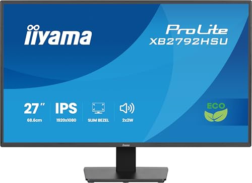 iiyama X2792QSU-B1 27 inch Eco IPS LCD, 120Hz, 1ms, 2560x1440, HDMI/DP/USB, TCO10, TUV-GS, Epeat Silver