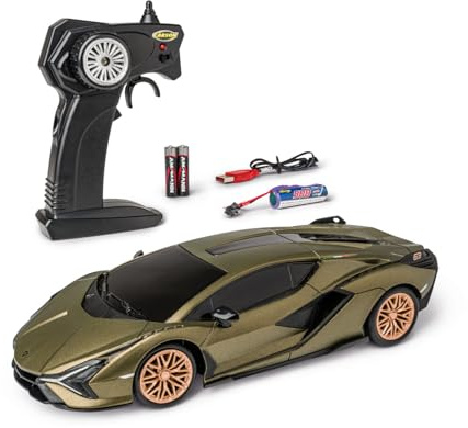 Carson 1:24 Lamborghini Sian 2.4GHz 100% RTR Remote Controlled Car, LED Lighting, Driving Time Approx. 60 Minutes, RC Car, RC Vehicle, Remote Control, Remote Controlled Toy