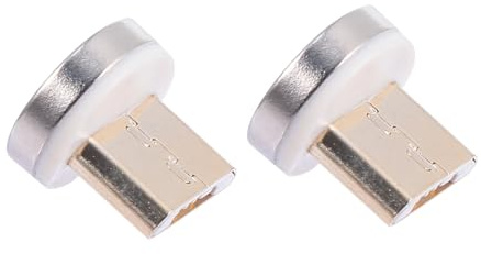 BUGUUYO Micro USB Anschluss Automatischer Anschluss Legierung Material ohne Netzkabel Weiß Schützt Ladebuchse Geeignet für Telefon im Auto