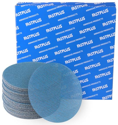FASTPLUS Disques Abrasifs 125 mm Grain 220, Filet Céramique Autoagrippan | 40PCS Disque Poncage 125mm Maille Céramique Anti-encrassement, Aspiration Efficace de la Poussière pour Bois, Métal et Murs