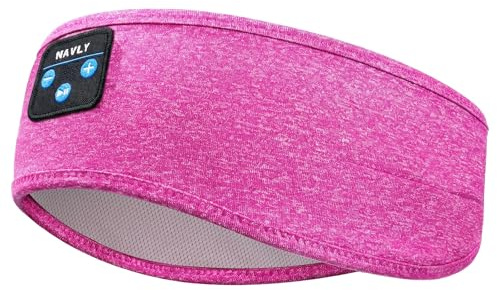 Navly-Schlafkopfhörer für Seitenschläfer Mit Drahtlosem Bluetooth Und Schlanken Lautsprechern Für Minimale Druck - Anpassbar, Ideal Für Schlaf, Meditation & Reisen (Knallpink)