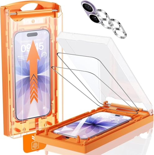 MRGLAS 2+2 Pack Panzerglas für iPhone 17 mit Kamera Schutzfolie | [Auto Dust-Elimination und Null Blase] [10X Militärschutz] TOP 9H+ Schutzfolie für iPhone 17 6.3 Zoll, HD-Klar