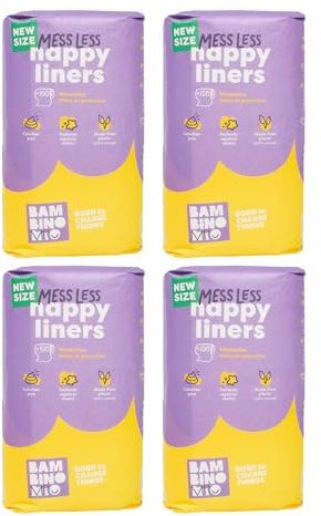 Bambino Mio, Supersoft Windelvlies, biologisch abbaubar, 100 Stück, 4er Pack (16cm x 29cm)