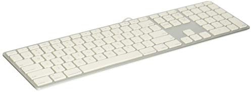 LMP Amerikanische Tastatur (US) mit Ziffernblock, Aluminium-Abdeckung und 2 USB-Anschlüssen – für Mac