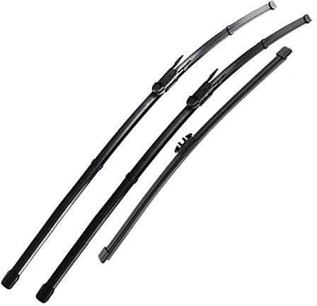 Juego de 3 escobillas limpiaparabrisas delanteras y traseras Xukey para Leon Typ 1P Hatchback 2009 - 2012