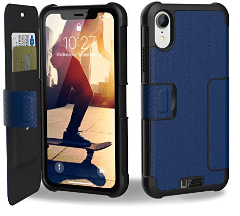 Urban Armor Gear Metropolis Funda para Apple iPhone Xr Carcasa con estándar Militar Estadounidense Case (Compatible con inducción, Resistente a los golpes) - azul