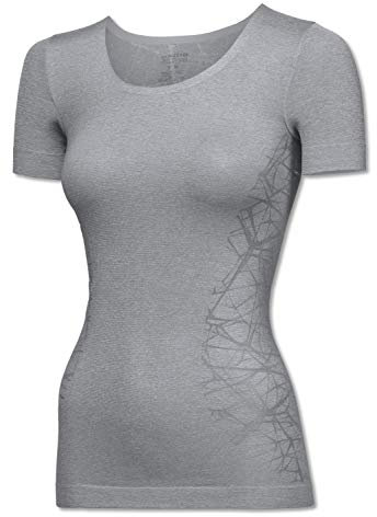 Schiesser Damen Sport Shirt 1/2 Thermounterwäsche-Oberteil, Grau (Silbergrau-Mel. 210), 40