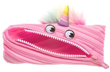 ZIPIT Einhorn Federmäppchen für Mädchen | Großes Mäppchen für die Schule | Monster Etui für Kinder | Federmappe Rosa
