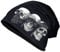 Spaß Kostet Long Beanie Mütze Totenköpfe Schädel Black Größe XS-XXL
