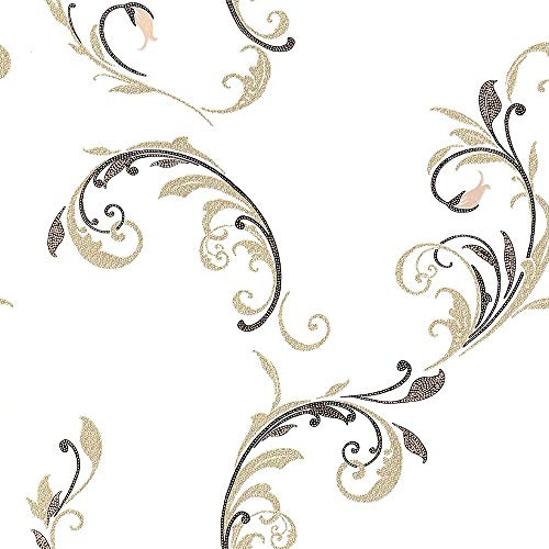 Belgravia Decor Liana Wallpaper GB8840 - Foliage Scroll Textured Italian Vinyl