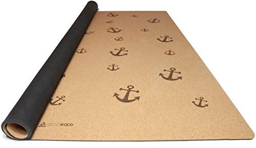 Secoroco Spielmatte aus Kork. Schadstofffreie Krabbelmatte für Babys und Kinder. Anker 140x110 cm