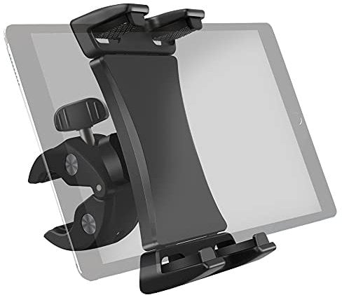 Soporte de soporte para manillar de bicicleta para cinta de correr de gimnasio, bicicleta giratoria, elíptica, for iPad Pro Air Mini 12.9 11 10.5 tabletas de teléfono de 3.5 a 13.5 pulgadas