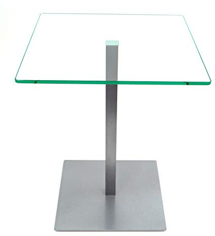 freeroom24 Beistelltisch, Tisch, Couchtisch Johannes in Silber Brillant, 40 x 40 x 80cm