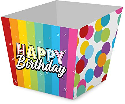 Folat 65824 Süßigkeiten Tabletts Rainbow Bday, Mehrfarbig, One Size