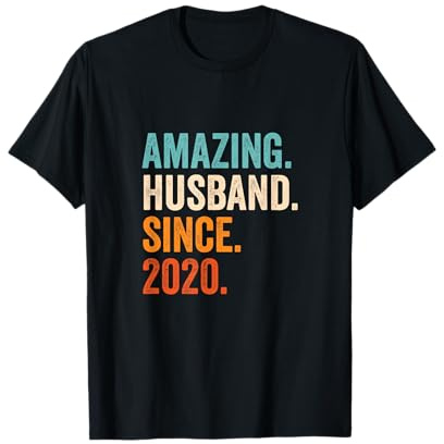 Amazing Husband Since 2020 6th wedding anniversary 6 years T-Shirt