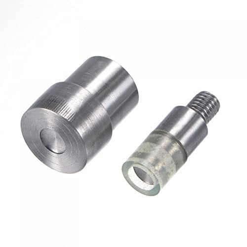 sourcing map Hand Press Machine Stud Carbon Steel and Rubber 8mm Rivet Setter Punch Dies Fasteners Tool Set