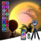 CALIBRESPOT Sunset Lamp Projection with Remote and APP Control Multiple Colors Changing LED Sunset Light Projector 360 Degree Rotation with Adjustable Base for Photography/Party/Home/Bedroom