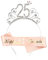 HCRXVV 25.Geburtstagskrone Schärpe Junggesellinnenabschied Set für 25 jahre Geburtstag Mädchen Deko,Kristall Kronen Haar-Zusätze Roségold Happy Birthday Geschenk für Frau Frauen