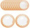 WedDecor 33cm Round Charger Plate, Set of 12 Charger Plates, for Centerpiece Presentation Dinner Plate Set, Weddings, Banquets, Christmas Parties Table Decorations, Clear Glass with Copper Trim