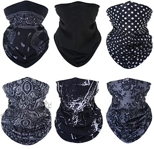 wonderCat LONDON 6 PCS Unisex Neck Warmer, Tube Seamless Multifunctional Balaclavas, Face Cover, Face mask, Cycling mask, Ski Mask, Face Snoods Headwear, Cycling Daily Wear (Great Mix A (Z6DWMIXA))