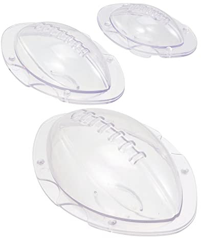 UPKOCH 3Pcs Rugby Ball Cake Moulds - Abs Transparent Football Shape Molds for Candy, Chocolate, Cake, Fondant, Pudding,Jelly,Party Baking