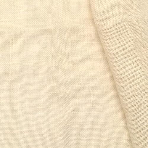 STOFFKONTOR Jute Sackleinen Meterware in Creme-Weiß, 100% Jute, Robust & Flexibel verwendbar, ca. 148 cm breit, ca. 390 g/lfm