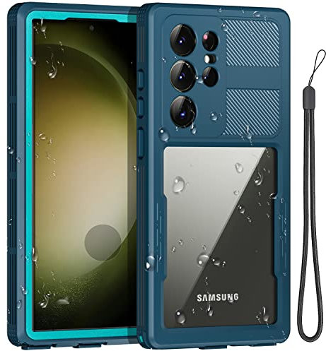 AICase Custodia impermeabile per Samsung Galaxy S23 Ultra 5G (6,8) A prova di neve, antipolvere e antiurto, IP68 Protezione 360 completa del corpo certificata Subacquea Cover per Samsung S23 Ultra
