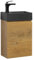 WC Badmöbel Angela 40x22 cm Eiche - Schrank Schwarze Waschbecken Badezimmer Toilette
