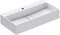 doporro Lavabo sobre encimera 80x40x14cm de diseño Colossum6028 lavabo en blanco mate de fundición mineral con 1 orificio para grifería