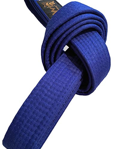 TEKKA BUDO Kampfsport Gürtel - Blau 330 cm Länge, 4 cm Breite - Karate, Judo, Taekwondo, Jujutsu, Kickboxen, Ninjutsu, Blaugurt