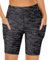 Holipick Damen-Badeshorts mit hoher Taille, Bauchkontrolle, Fahrrad-Shorts, lange Jungen-Shorts, Badeanzug-Shorts mit Taschen, Schwarz Camouflage, S