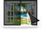 Magnet Fliegengitter Fenster 140 x 160 cm, Insektenschutz Polyester Atmungsaktiver Masche, Total Magnetisch, Automatik-Verschluss für Windows/Wohnzimmer Fenstern, Schwarz