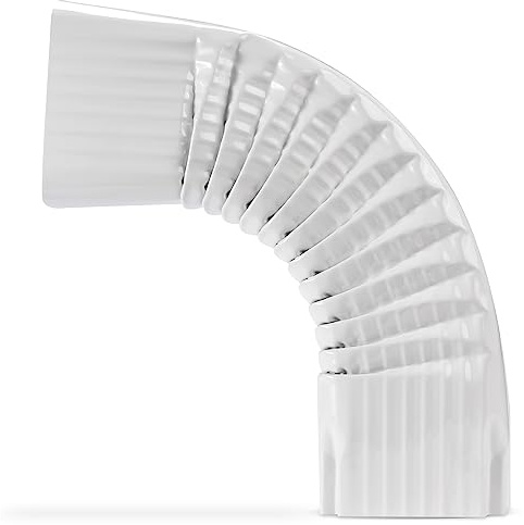 VYH Gutter Downspout Gutter Elbow Style B 3 x 4 90° White (Style B Side Elbow)