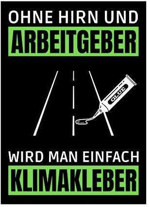 Klimakleber Aufkleber 5x Sticker gegen letzte Generation Anti Klimaaktivisten