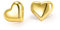 LANBEIDE - Orecchini a forma di cuore o fiocco, con perno, in argento Sterling placcato oro 14 carati,da donna, ottimi come regalo