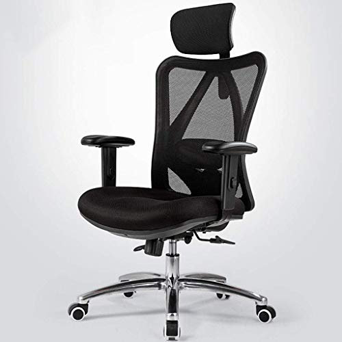 Chaise Chefsessel mit hoher Rückenlehne, Netz-Chefsessel, großer Sitz, Computer-Schreibtischstuhl, ergonomisches Design, verstellbare Sitzhöhe, Synchron-Kippmechanismus, 360-Grad-Drehung,B Made in