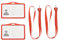 YOKIVE 2pz Porta Badge, Orizzontale Alluminio con Metallo Gancio Staccabile Collo Cordino | Protezione Carte, Ottimo per ID Carta (Rosso, 3.6 x 2.5-)