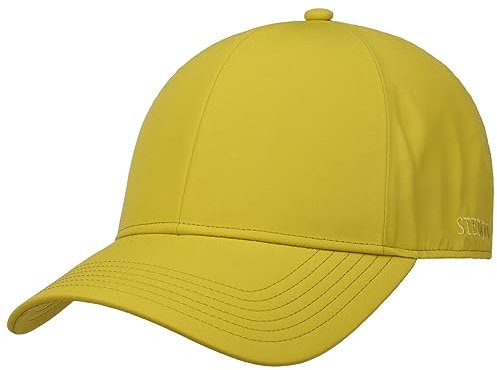 Stetson Uni Cap UV-Schutz - Unifarbene Kappe - Wasserabweisend & größenverstellbar - Nyloncap - Basecap - Damen und Herren - Frühjahr/Sommer gelb One Size