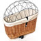 Tigana Hundefahrradkorb aus Weide Natur für Gepäckträger 60 x 39 cm + Gitter Tierkorb Hinterradkorb Hundekorb für Fahrrad (N-S) (XXL + Kissen/Holz/Einlage BE1)