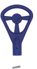 Ricambio Testa Chiave Blockshaft Bloccasterzo Antifurto, Resistente e Antiurto FERCOLOR (Lungo, Senza Portachiave, Blu)